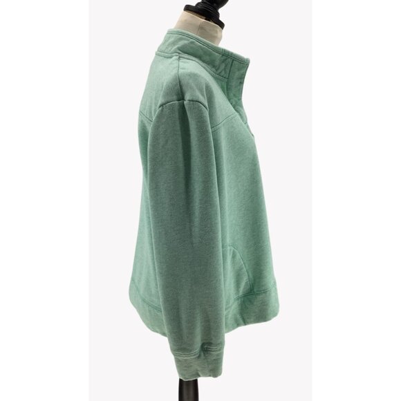 State Of Mine VIRGINIA Womans XL Quarter Button Pullover Mint Green Sweatshirt - Picture 4 of 9
